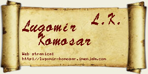 Lugomir Komosar vizit kartica